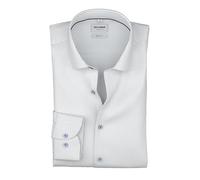 Langarmhemd OLYMP "Level Five", Herren, Gr. 39, N-Gr, marine, Web, Obermaterial: 97% Baumwolle, 3% Elastolefin, körpernah normal, 2-Knopf-Manschette, Hemden, Businesshemd, Kentkragen, body fit (730341