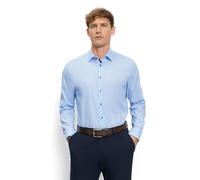 OLYMP Herren Oberhemd Langarm 215214,Einfarbig,366 Level 5 Body fit (15.05.2015 - F16),Kent-Kragen,bleu 11,38