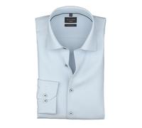 OLYMP Herren Oberhemd Langarm 251014,Einfarbig,375 No 6 six - super Slim (H16),Kent-Kragen,bleu 11,43