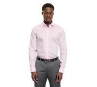 OLYMP Herren Oberhemd Langarm 251014,Einfarbig,375 No 6 six - super Slim (H16),Kent-Kragen,Rose 30,42