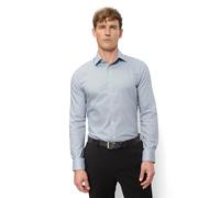 OLYMP Herren Oberhemd Langarm 252014,Einfarbig,375 No 6 six - super Slim (H16),Kent-Kragen,Marine 18,43