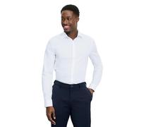 Businesshemd OLYMP "OLYMP No. Six, super slim, Kent", Herren, Gr. 46, Normaler Arm, weiß, 97% Baumwolle, 3% Elastolefin, Hemden (36013011-46) weiß