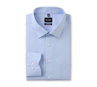 OLYMP Hemd Herren Comfort Fit Langarm Baumwolle blau, 50