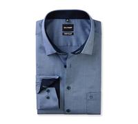 OLYMP Herren Oberhemd Langarm Big.Tal,Natté,468 Business Big 01,01 Kent-Kragen,Marine 18,46