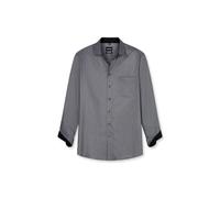 Businesshemd OLYMP "OLYMP Luxor, Comfort Fit - Big, Kent", Herren, Gr. 48, Normaler Arm, grau (schwarz), 100% Baumwolle, Hemden (55863158-48) schwarz