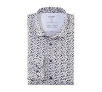 OLYMP Herren Oberhemd Langarm Level Five 24/Seven,Digitalprint auf Jersey,24/7 - Level 5,18 New York Kent,Oliv 47,43