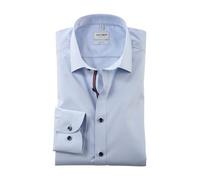 OLYMP Herrenhemd Level 5 Body-Fit Langarm Blau Größe 41