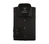 OLYMP Herren Oberhemd Langarm Level Five - Jersey Hemd, Atmungsaktives Gewebe, NY Kent Kragen, Extra Dünn - Hemden Herren - Schwarz 68-44
