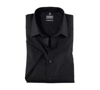 OLYMP Herren Oberhemd Langarm Level Five - Jersey Hemd, Atmungsaktives Gewebe, NY Kent Kragen, Extra Dünn - Hemden Herren - Schwarz 68-40