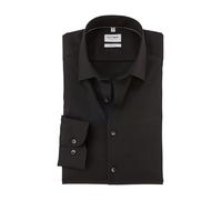 OLYMP Herren Oberhemd Langarm Level Five,Satin,366 Level 5 Body fit (15.05.2015 - F16),21 New York Kent-2,schwarz 68,43