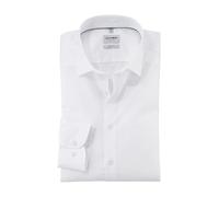 OLYMP Hemd Herren Slim Fit Langarm Baumwoll-Stretch Weiß, 41
