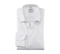 OLYMP Herren Oberhemd Langarm Level Five,Twill,Body fit,New York Kent-2,Weiss 00,38