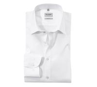 OLYMP Herren Oberhemd Langarm Level Five,Uni,Body fit,New York Kent,Weiß 00,40