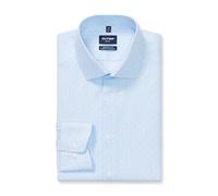 Langarmhemd OLYMP "24/Seven - Luxor", Herren, Gr. 41, N-Gr, weiß, Web, Obermaterial: 64% Baumwolle, 27% Polyester, 9% Elasthan, casual, Langarm 2-Knopf-Manschette, Hemden, Climate Control, modern fit,