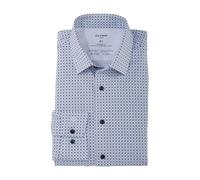 OLYMP Herren Oberhemd Langarm Luxor 24/Seven,Rotationsprint on Jersey,modern fit,New Kent,bleu 11,41