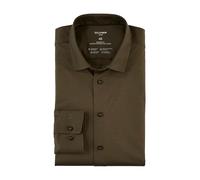 OLYMP Herren Oberhemd Langarm Luxor 24/Seven,Single Jersey,24/7 - Luxor modern fit,13 New Kent,Schlamm 25,39