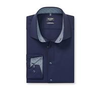 OLYMP Herren Oberhemd Langarm Luxor 24/Seven,Twill,465 Modern Fit 20,19 Global Kent,Marine 18,42