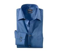 Olymp Modern Fit Hemd Langarm Chambray Nachtblau 0304/64/96, Größe: 39