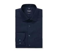 OLYMP Herren Oberhemd Langarm Luxor,Faux Uni,465 Modern Fit 20,13 New Kent,Nachtblau 14,46