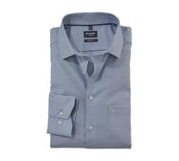 OLYMP Herren Oberhemd Langarm Luxor,Faux Uni,465 Modern Fit 20,19 Global Kent,bleu 11,45