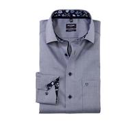 OLYMP Herren Oberhemd Langarm Luxor,Faux Uni,465 Modern Fit 20,19 Global Kent,Marine 18,42