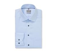 OLYMP Hemd Herren Comfort Fit Langarm Baumwolle blau, 43