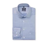Businesshemd OLYMP "Luxor modern fit", Herren, Gr. 43, N-Gr, blau (royal), Web, Obermaterial: 100% Baumwolle, Langarm 2-Knopf-Manschette, Hemden (82513166-43) royal