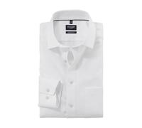 OLYMP Herren Oberhemd Langarm Luxor,Faux Uni,470 Modern Fit 26,19 Global Kent,Weiss 00,45