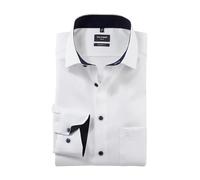 OLYMP Herren Oberhemd Langarm Luxor,Natté,modern fit,Global Kent,Weiss 00,41