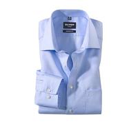 OLYMP Herren Oberhemd Langarm Luxor,Natté,modern fit,New Kent,bleu 11,45