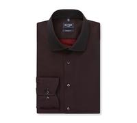 OLYMP Herren Oberhemd Langarm Luxor,Satin,465 Modern Fit 20,19 Global Kent,Bordeaux 37,47