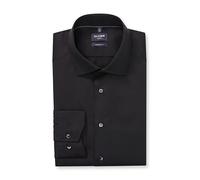 OLYMP Herrenhemd Luxor Modern Fit Langarm Einfarbig Schwarz Gr. 45