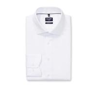 OLYMP Herren Oberhemd Langarm Luxor Satin 465 Modern Fit Global Kent Weiß 41
