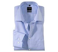 OLYMP Herren Oberhemd Langarm Luxor,Uni,modern fit,New Kent,Bleu 11,42