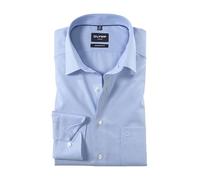 OLYMP Hemd Luxor Modern Fit Langarm Vichy-Karo Blau Herren Größe 37