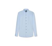 OLYMP Herren Oberhemd Langarm No.Six.24.Seven,Twill,super Slim,Modern Kent,bleu 11,44