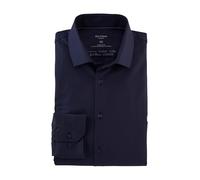 OLYMP Herren Oberhemd Langarm No.Six.24.Seven,Twill,super Slim,Modern Kent,Marine 18,38