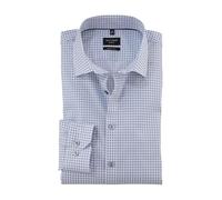 OLYMP Herren Oberhemd Langarm No. Six,Digitaldruck auf Uni,375 No 6 six - super Slim (H16),21 New York Kent-2,Weiss 00,42