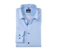 OLYMP Herren Oberhemd Langarm No. Six,Einfarbig,super Slim,Modern Kent,bleu 11,40