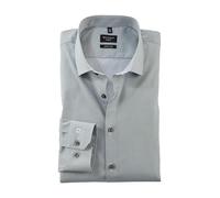 OLYMP Herren Oberhemd Langarm No. Six,Rotationsdruck auf Uni,No 6 six,22 Modern Kent,kitt 75,44