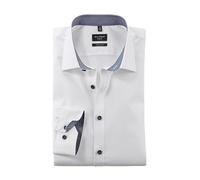 OLYMP Herren Oberhemd Langarm No. Six,Uni,No 6 six,21 New York Kent-2,Weiss 00,38