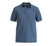 Poloshirt OLYMP "Casual", Herren, Gr. XL, blau (rauchblau), Piquu00e9, Obermaterial: 100% Baumwolle, casual, Kurzarm, Shirts, farbliche Kontrast-Details (62916641-XL) rauchblau