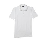 OLYMP Herren Polo-Shirt Langarm Casual.Wirk,Einfarbig,Regular fit,Weiss 00,L