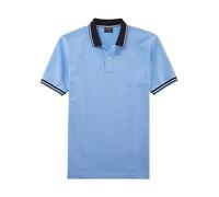 OLYMP Herren Polo-Shirt Langarm Casual.Wirk,Pikee,Regular fit,hellblau 10,M