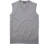 OLYMP Herren-Strickweste 978 Knit – Single Jersey, Regular Fit – Silbergrau Größe M