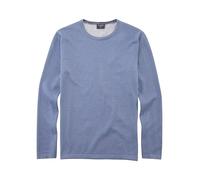 Rundhalspullover OLYMP "OLYMP Strick Casual" Gr. S, blau (rauchblau) Herren Pullover (23999804-S) rauchblau