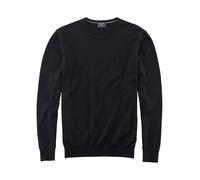 OLYMP Pullover Herren Regular Fit Rundhals Merinowolle schwarz, L