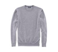 Rundhalspullover OLYMP "OLYMP Strick Casual", Damen, Gr. XL, grau (silbergrau), Obermaterial: 100% Schurwolle, normal, Rundhals, Pullover Rundhalspullover, moderner Strickpullover (85856663-XL) silber