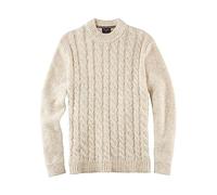 OLYMP Herren Pullover Rundhals Casual Strick,Uni,Regular fit,Off White 01,XXL