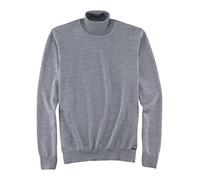 OLYMP Herren Rollkragenpullover Casual.Strick,Single Jersey,Regular fit,Silbergrau 63,XL